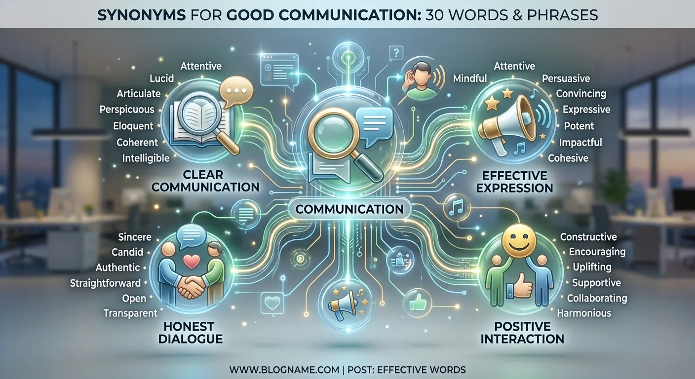 Synonyms for good communication with meanings and examples
