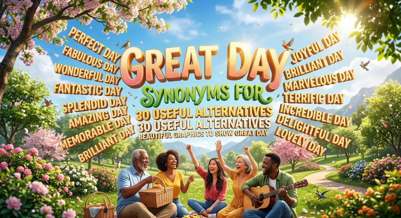 Synonyms for great day: 30 positive alternatives with meanings and examples