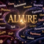 Synonyms for allure with words such as charm, appeal, attraction, and fascination