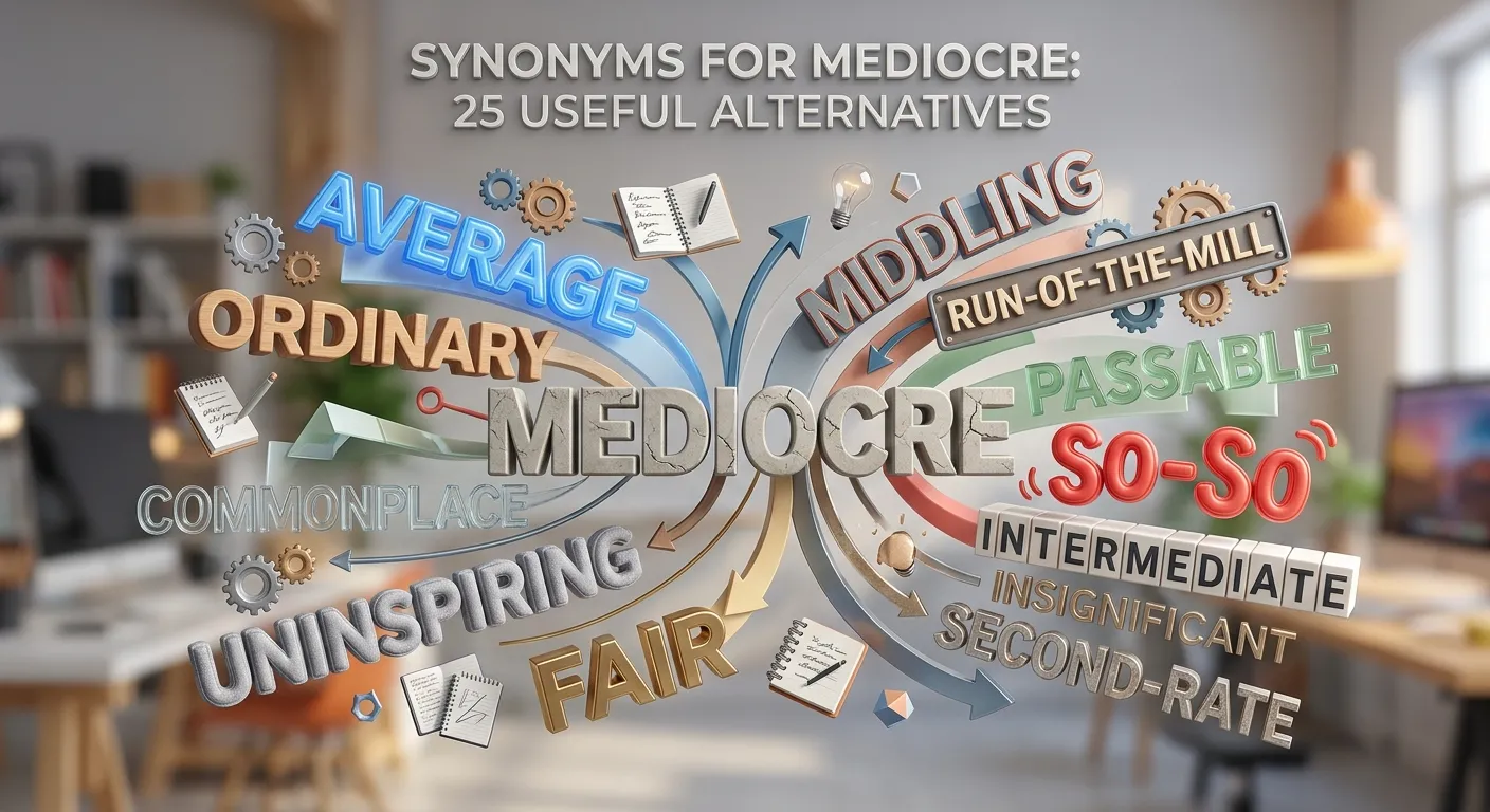 Synonyms for Mediocre: Useful Words and Alternatives
