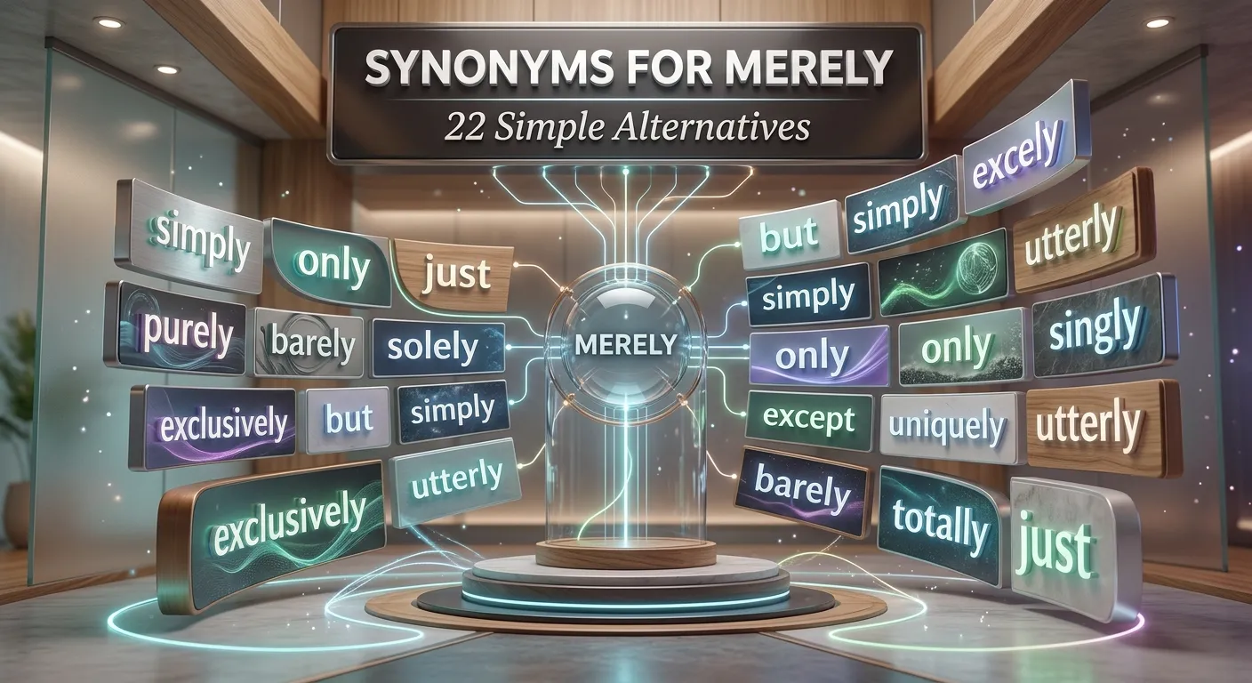 Synonyms for merely with 22 simple alternatives and related words