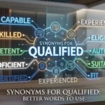 Synonyms for qualified including skilled, competent, trained, certified, and eligible