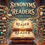 Synonyms for readers including bookworms, audience, readership, and book lovers