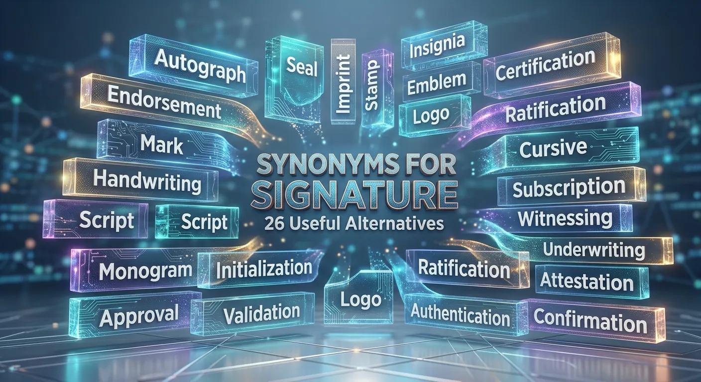 Synonyms for Signature: Meanings and Useful Alternatives