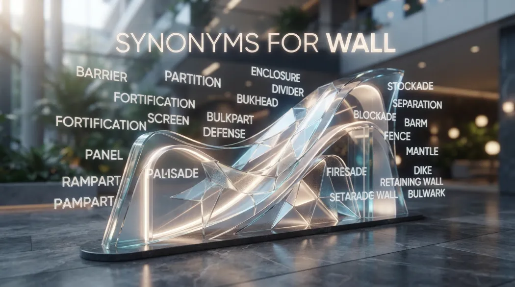 Synonyms for wall with examples and meanings